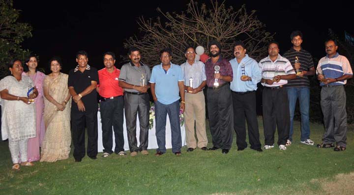 Prize winners and guests of the All-Orissa Falcon Open Golf Tournament in Bhubaneswar on April 11, 2010.